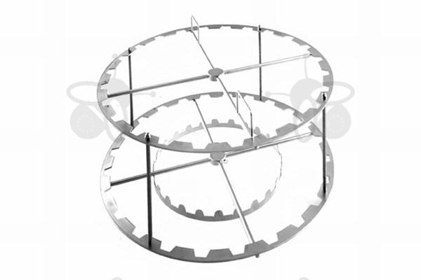 Picture of 24 frames basket, radial, diameter 76 cm, stainless steel