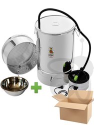 Picture of Wax melter/disinfection pan 100 l, with steam generator, stainless steel + wax bowl 2,3 l