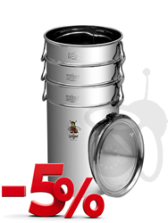 Picture of Bundle: 3 stackable storage tanks 50 kg with airtight lid, stainless steel (-5% Discount)