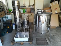 20/8-cuadros extractor de miel radial, 110W motor, barril 63 cm + 4 mallas tangential