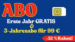 Bild von 1 Jahr gratis + 3-Jahres-Abonnement mit 32 % Rabatt für 99 EUR
