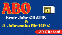 Bild von 1 Jahr gratis + 5-Jahres-Abonnement mit 39 % Rabatt für 149 EUR