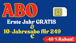 Bild von 1 Jahr gratis + 10-Jahres-Abonnement mit 49 % Rabatt für 249 EUR
