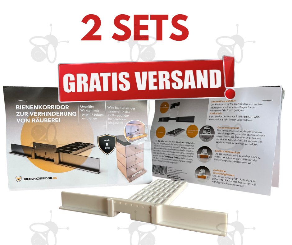 Bienenkorridor gegen Räuberei – Set 2 × 5 Stück – GRATIS Versand