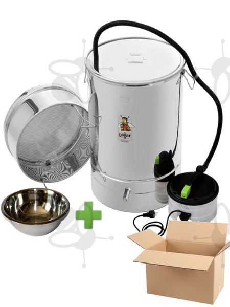 Picture of Wax melter/disinfection pan 100 l, with steam generator, stainless steel + wax bowl 2,3 l