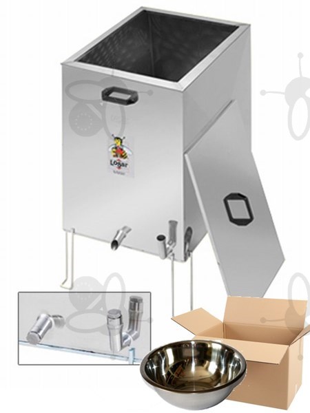 Picture of Steam wax melter/disinfection pan, stainless steel, gas + wax bowl 3,2 l