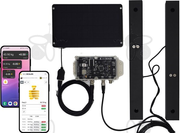 Bild von Bienenstockwaage zum Monitoring von einem Bienenstock + GPS + Diebstahl- und Schwarmalarm, 4G NB-IoT  – Aktion: 4 Jahre Jahresabo (je 99,00 CHF) gratis